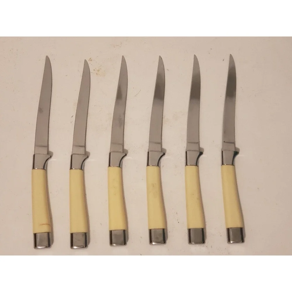 Briddell‎ Chrome Vanadium Handled USA Set of 6 Knives Lot Of 6
